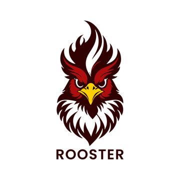Rooster mascot illustration logo design