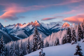 sunrise in the mountains