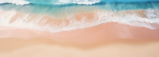 Fototapeta na wymiar A beautiful beach with white sand and bright blue skies