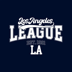 Vintage typography college varsity Los Angeles slogan print for graphic tee t shirt or sweatshirt 