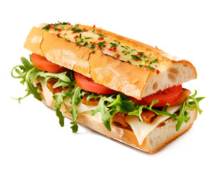 Delicious Turkey Sandwich Isolated