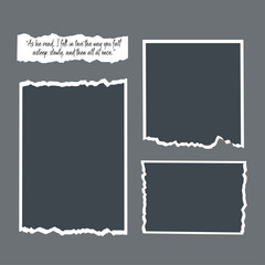 3 photo collage template. vector illustration, new collections