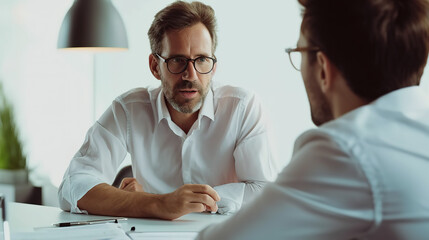 confident financial advisor explaining investment strategies to a client