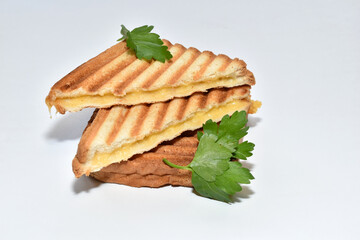 Ready-made toast with cheese.