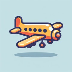 illustration of airplane. airplane flat illustration. simple and minimalist design