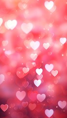 Shiny hearts bokeh light Valentine's day background
