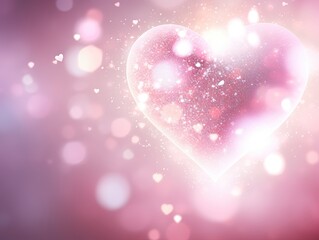 Shiny hearts bokeh light Valentine's day background
