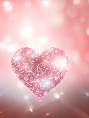 Shiny hearts bokeh light Valentine's day background
