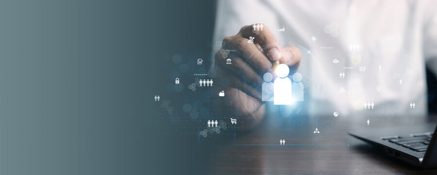 HR Human resources Recruitment Team Staff management. Relationship Management, Human Resources HR management recruitment employment headhunting concept.