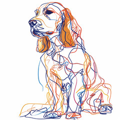 illustration of a dog, cocker spaniel