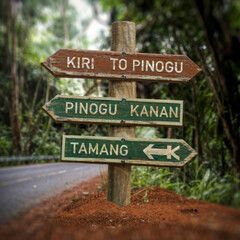 sign in the forest,sign, direction, road sign, arrow, street, road, business, 