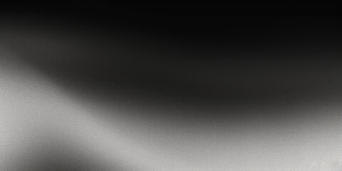 Black dark gray silver white wave abstract background for design. Light wave, wavy line. Ombre gradient. Noise rough grungy grain brushed metal metallic effect. Matte shimmer.Web banner.Wide.Panoramic