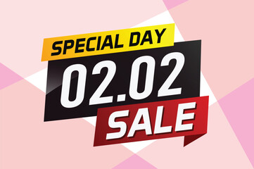 2.2 Special day sale word concept vector illustration with ribbon and 3d style for use landing page, template, ui, web, mobile app, poster, banner, flyer, background, gift card, coupon	
