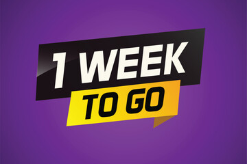 1 week to go word concept vector illustration and 3d style for use landing page, template, ui, web, mobile app, poster, banner, flyer, background, gift card, coupon	