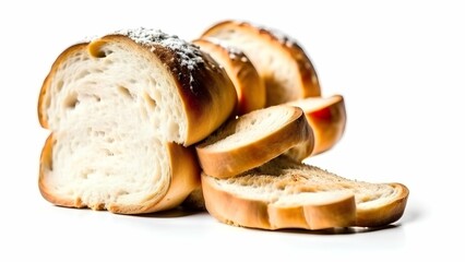 sliced bread isolated on white background