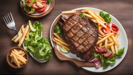 lamb chops with vegetables
