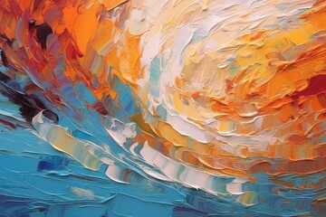 Colorful oil paint background, AI generated