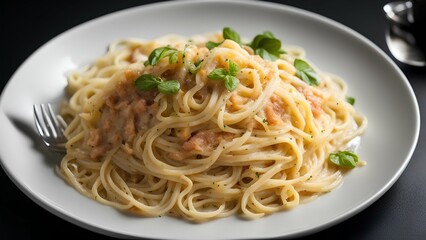 spaghetti with seafood