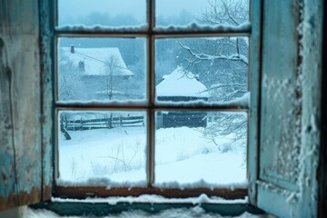 Winter view from window