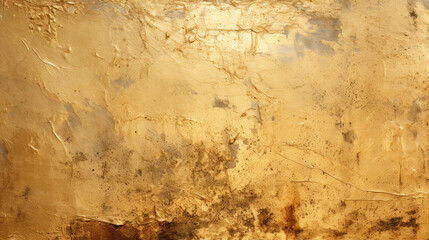 Abstract background with rich gold paint texture, creating a luxurious and artistic setting.