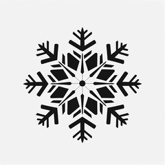 White and dark snowflake clip art, white background