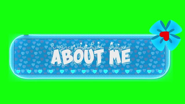 About me Animated stream overlay panel loop, Vtuber gaming asset, twitch zoom OBS screen, ending stream animated overly gaming overly, Twitch overlays