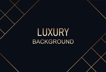 Luxury Black Background With a golden color frame, perfect for templates, brochures, business cards, banners or wallpapers. elegant design - obrazy, fototapety, plakaty