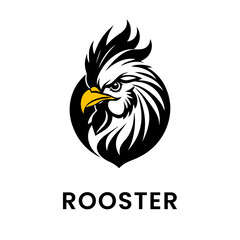 Rooster mascot illustration logo design