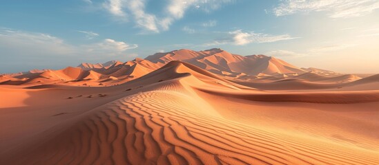 Fototapeta na wymiar Vast stretches of sand amid the desert.