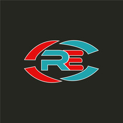 re logo type design in adobe illustrator  