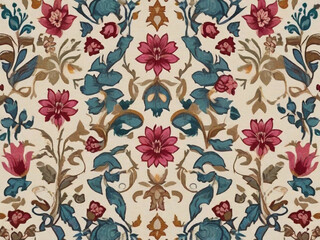 floral fabric pattern ethnic flowers background