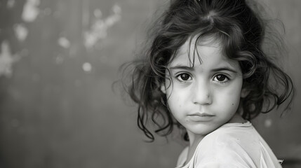 studio portrait of Palestinian child