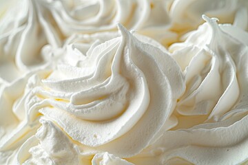 Close up of homemade organic whipped cream texture