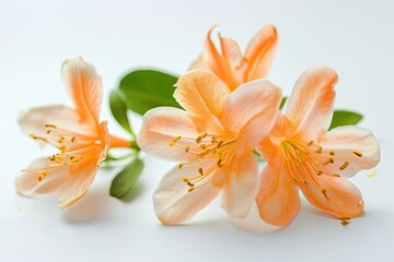 Obraz na płótnie Canvas Tangerine flowers isolated Macro
