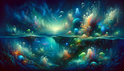 Obraz na płótnie Canvas Fantastical Underwater World