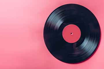 Vintage music design with a dreamy creative composition on a pink vinyl record