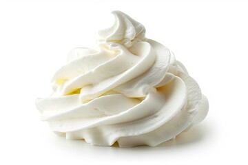 Isolated whipped cream on white background
