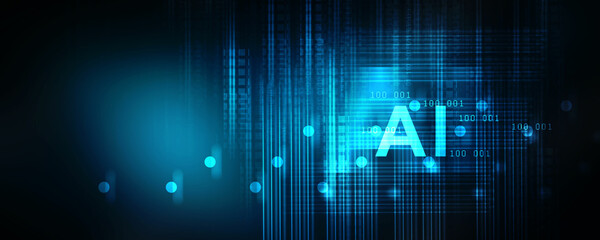 2d illustration Artificial Intelligence (AI) concept