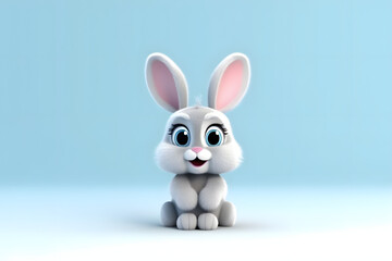 Obraz premium 3d rendering cute Rabbit cartoon