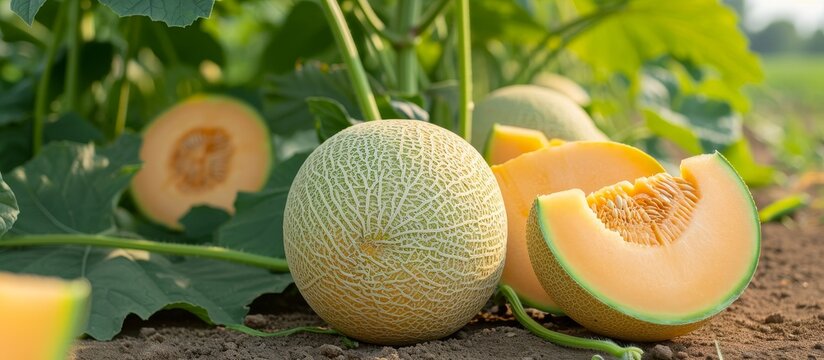 Melons, common in tropical regions, flourish in lowlands with a harvest time of 70-90 days post-planting, boasting a sweet and refreshing taste.