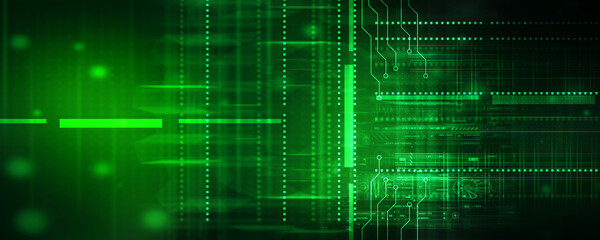 2d illustration Abstract futuristic electronic circuit technology background