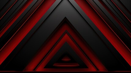 Obraz premium A background design with a geometric triangle shape in a 3D style in black and red