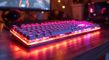 Sleek Mechanical Gaming Keyboard with RGB lighting