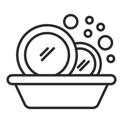   Washing Dishes line icon