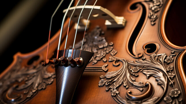 
a lute instrument up close
