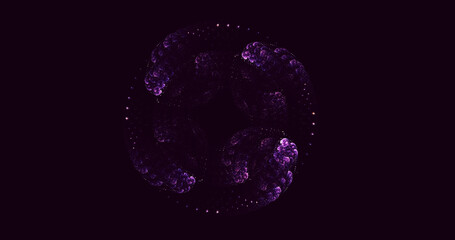 3D manual rendering abstract round hole light background