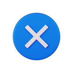 Obraz premium 3d Icon Wrong Checkmark box, Disapprove user interface and high quality