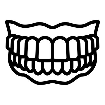 black outline teeth denture clip art preview