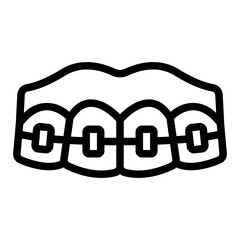 braces outline icon