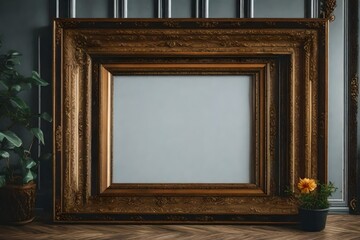 frame on wooden wall